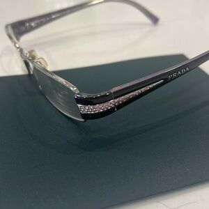 Authentic gorgeous PRADA glasses, very sparkly, pink / purple crystal accents
